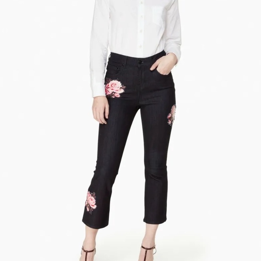 Kate spade rose kick flare jeans